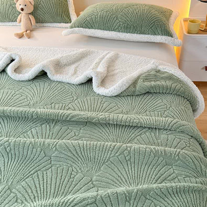 Flauschige, weiche Sherpa-Decke mit Muschelstruktur
