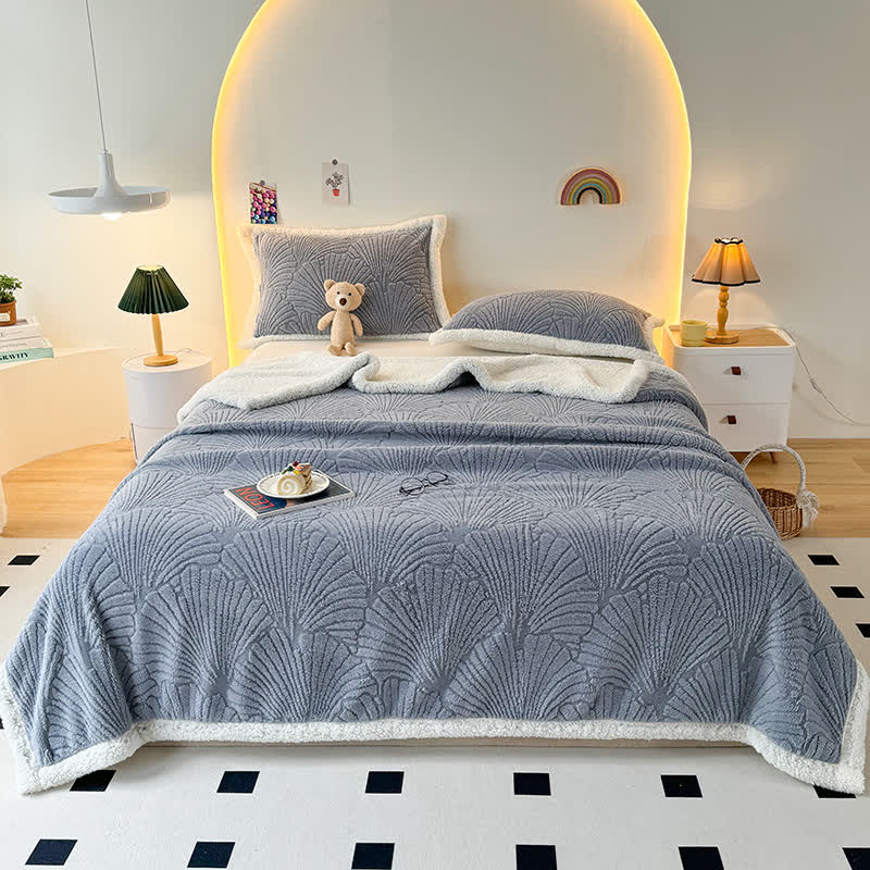 Flauschige, weiche Sherpa-Decke mit Muschelstruktur