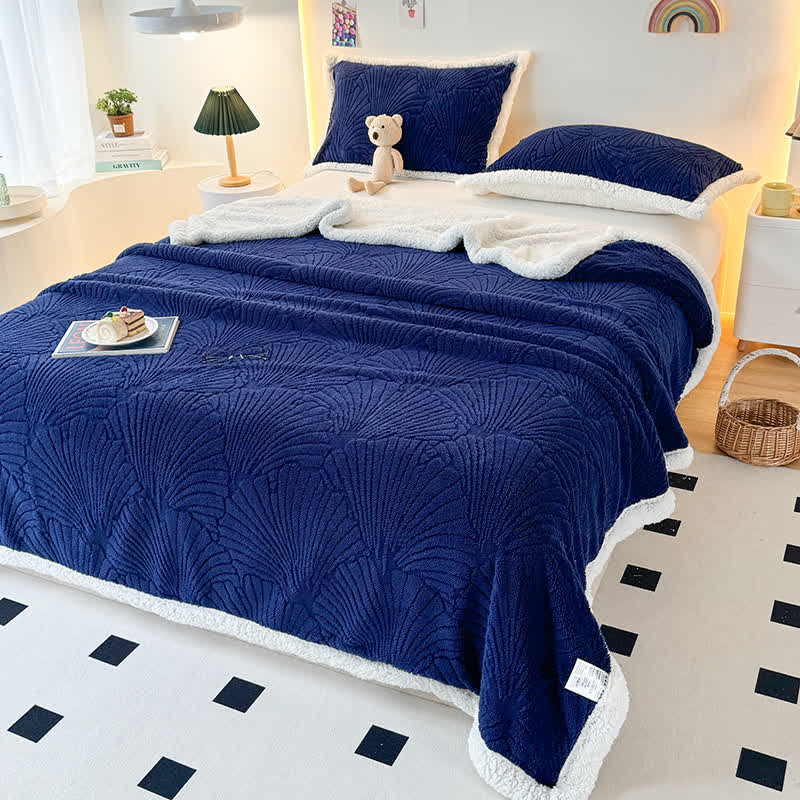 Flauschige, weiche Sherpa-Decke mit Muschelstruktur