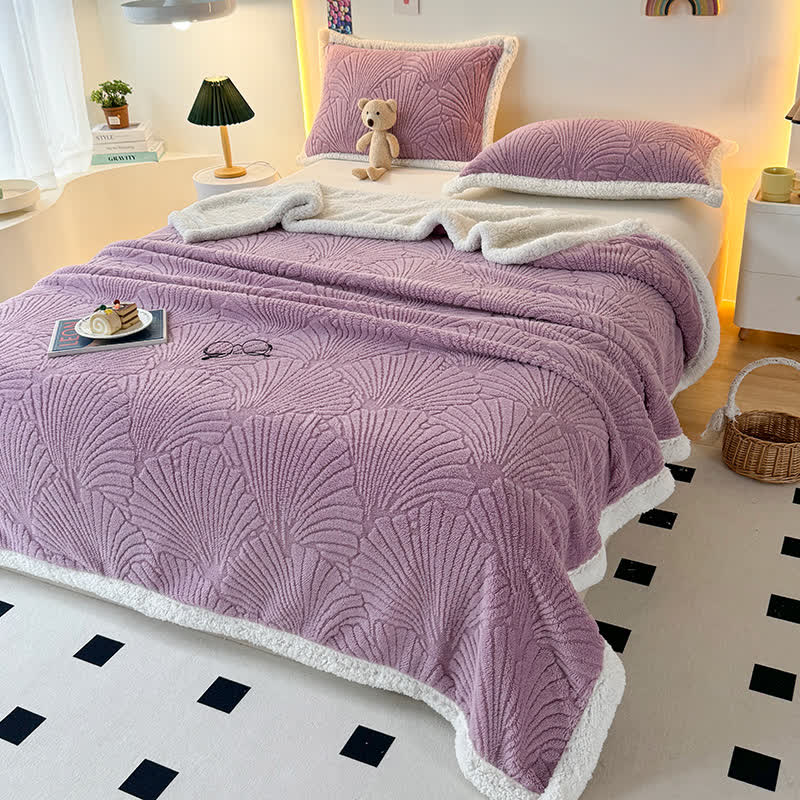 Flauschige, weiche Sherpa-Decke mit Muschelstruktur