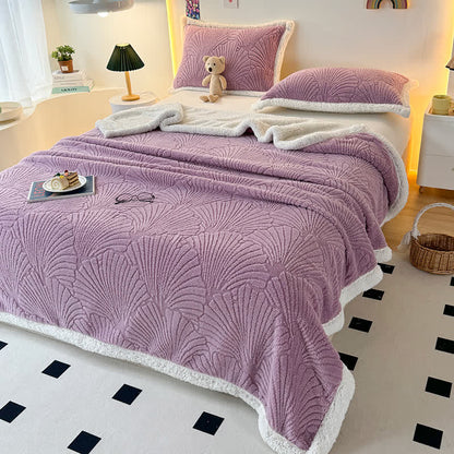 Flauschige, weiche Sherpa-Decke mit Muschelstruktur