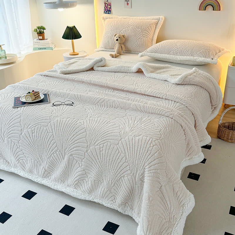 Flauschige, weiche Sherpa-Decke mit Muschelstruktur