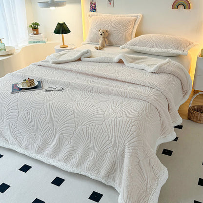 Flauschige, weiche Sherpa-Decke mit Muschelstruktur