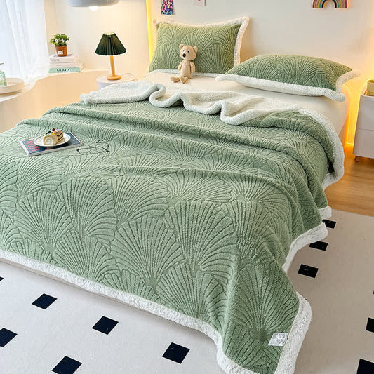 Flauschige, weiche Sherpa-Decke mit Muschelstruktur
