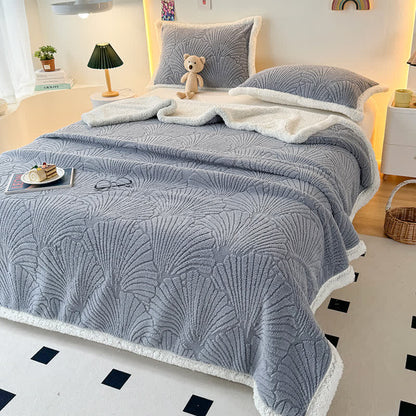 Flauschige, weiche Sherpa-Decke mit Muschelstruktur