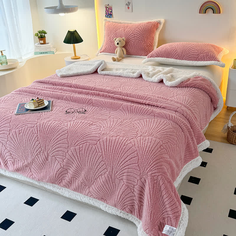Flauschige, weiche Sherpa-Decke mit Muschelstruktur