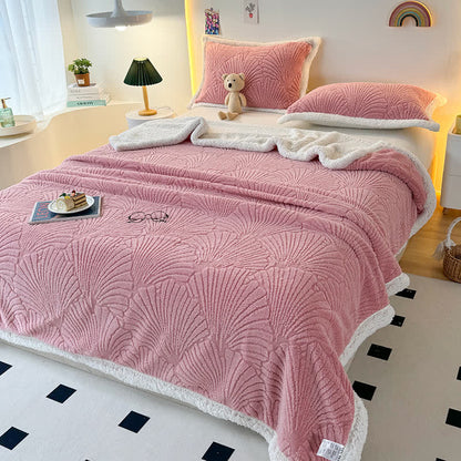 Flauschige, weiche Sherpa-Decke mit Muschelstruktur