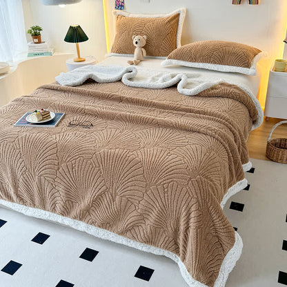 Flauschige, weiche Sherpa-Decke mit Muschelstruktur