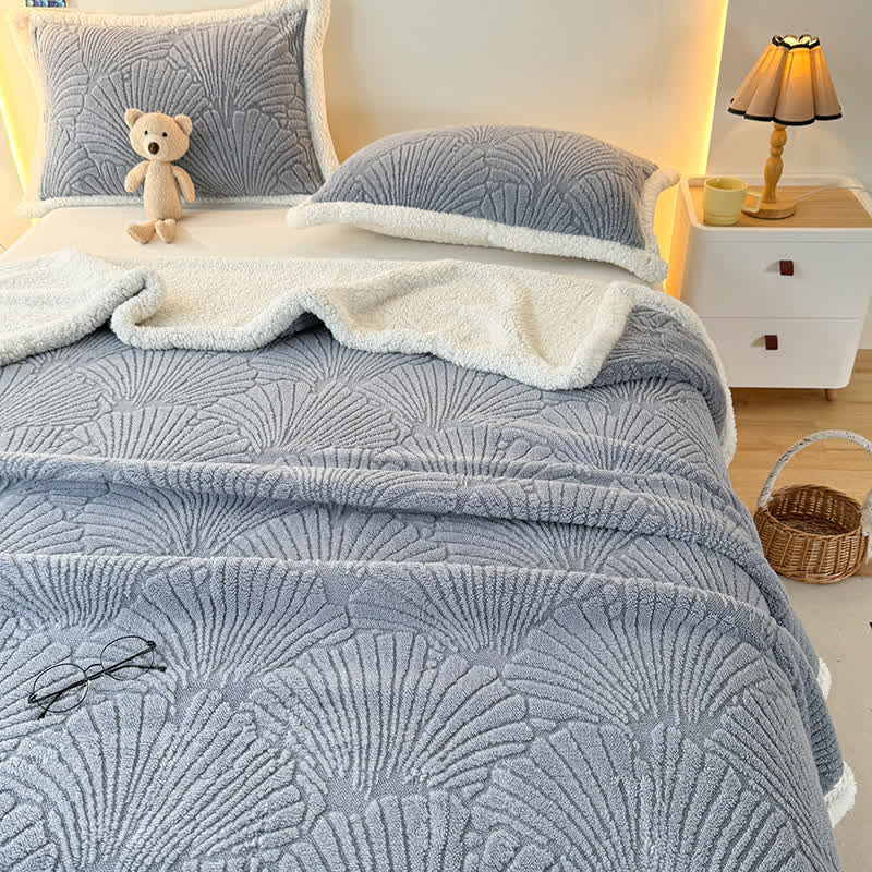Flauschige, weiche Sherpa-Decke mit Muschelstruktur