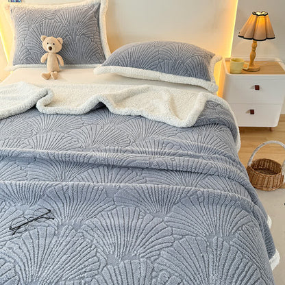 Flauschige, weiche Sherpa-Decke mit Muschelstruktur