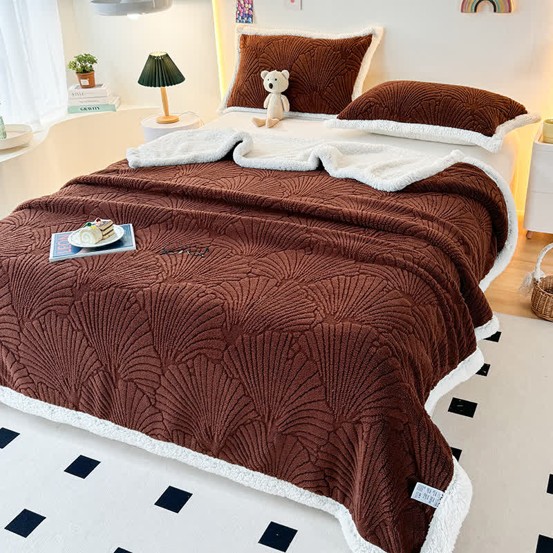 Flauschige, weiche Sherpa-Decke mit Muschelstruktur