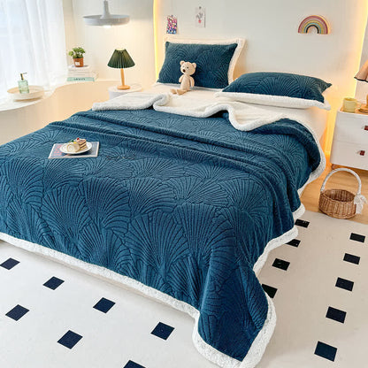 Flauschige, weiche Sherpa-Decke mit Muschelstruktur