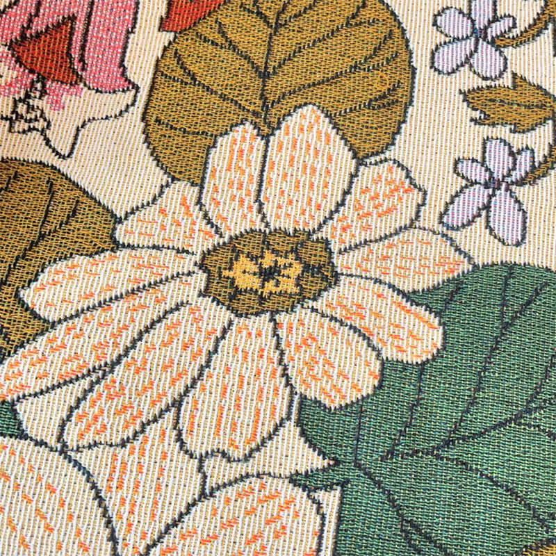 Bunte blühende Blumen Gobelin Decke