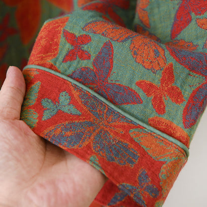 Pyjama-Set aus Baumwollgaze mit Jacquard-Schmetterling