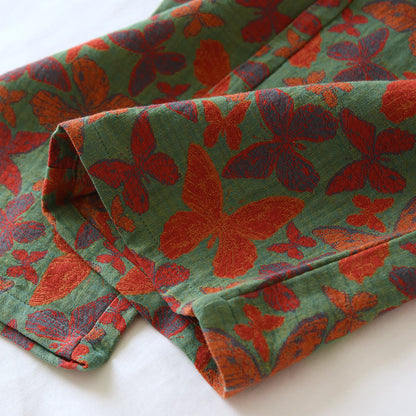 Pyjama-Set aus Baumwollgaze mit Jacquard-Schmetterling