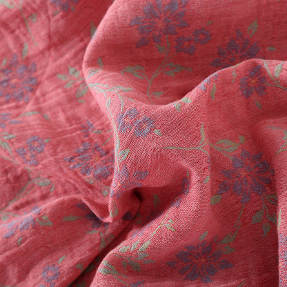 Pyjama-Set aus Baumwollgaze mit Blumenmuster und Froschverschluss