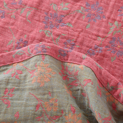 Pyjama-Set aus Baumwollgaze mit Blumenmuster und Froschverschluss