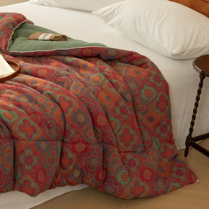 Weiche Steppdecke aus Vintage-Jacquard-Baumwollgaze