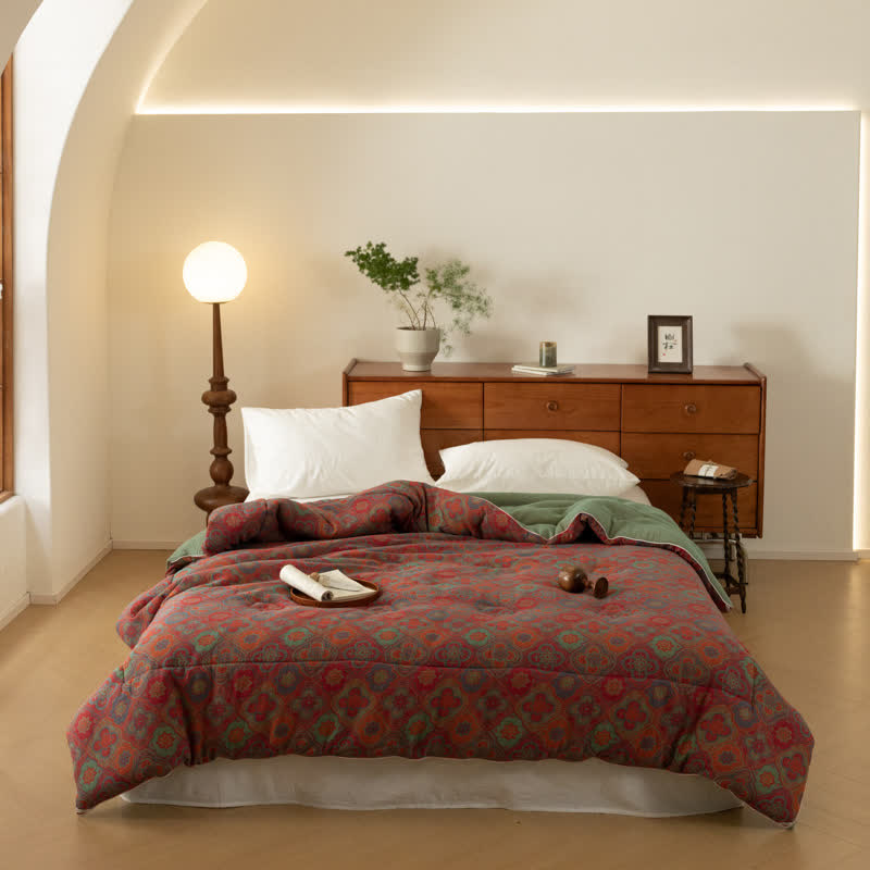 Weiche Steppdecke aus Vintage-Jacquard-Baumwollgaze