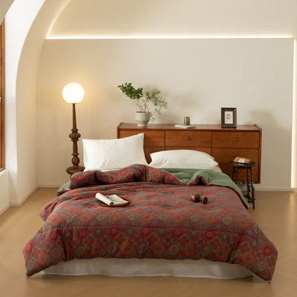 Weiche Steppdecke aus Vintage-Jacquard-Baumwollgaze
