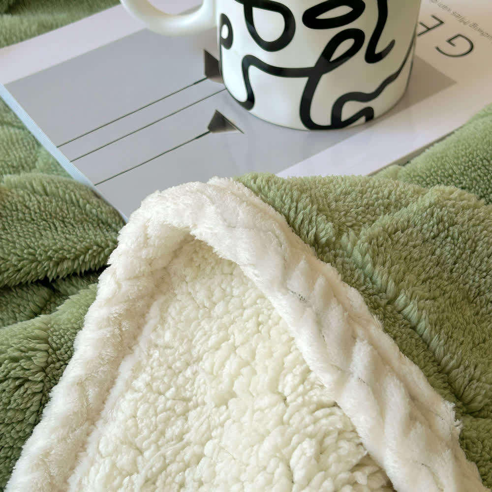 Weiche Sherpa-Decke mit Schachbrettstruktur