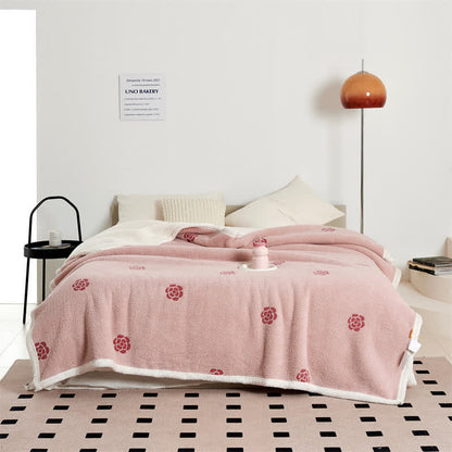 Girly Pastoral Camellia Fleecedecke