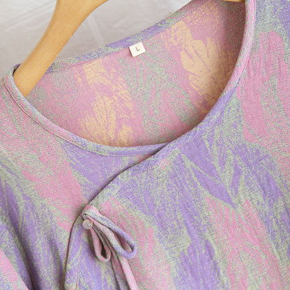 Pyjama-Set aus reinem Baumwolljacquard mit Federn