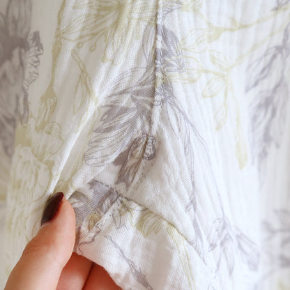 Pyjama-Set aus Baumwollgaze mit Blumenmuster