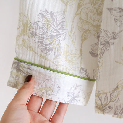 Pyjama-Set aus Baumwollgaze mit Blumenmuster