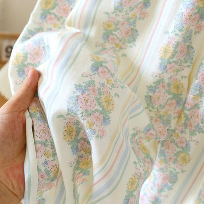 Pyjama-Set aus Baumwollgaze mit Blumenmuster