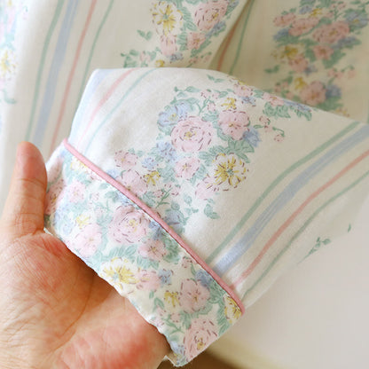 Pyjama-Set aus Baumwollgaze mit Blumenmuster