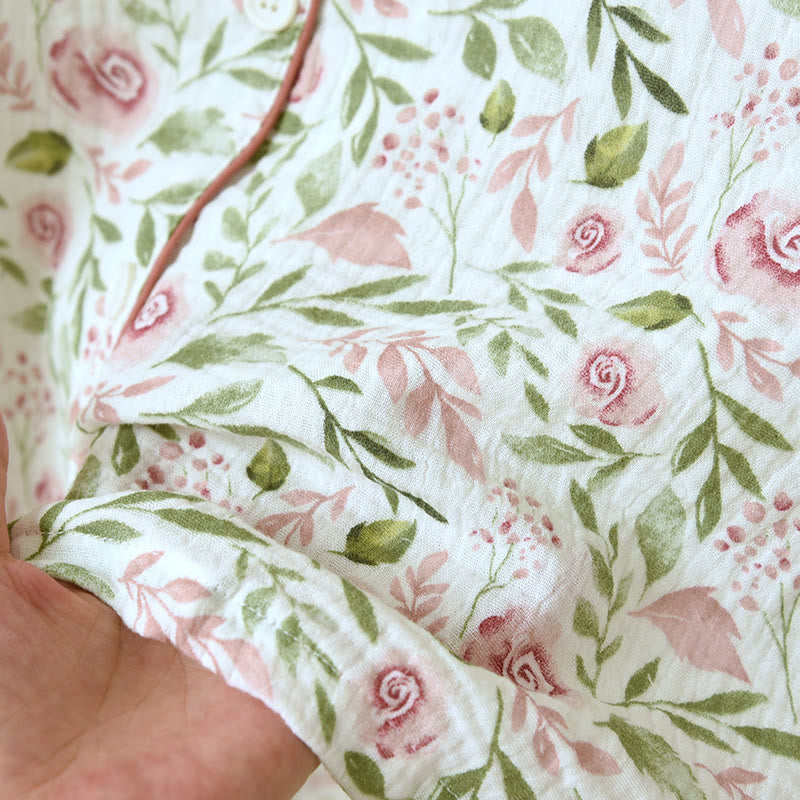 Refresh – Pyjama-Set aus rosa Baumwollgaze