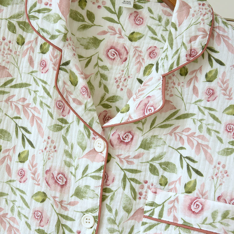 Refresh – Pyjama-Set aus rosa Baumwollgaze