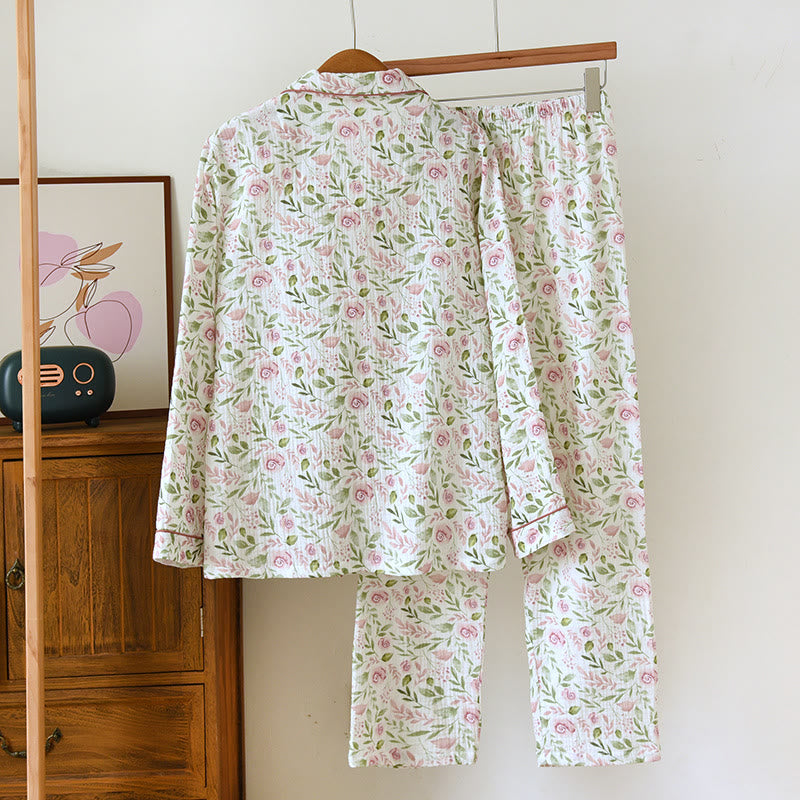 Refresh – Pyjama-Set aus rosa Baumwollgaze