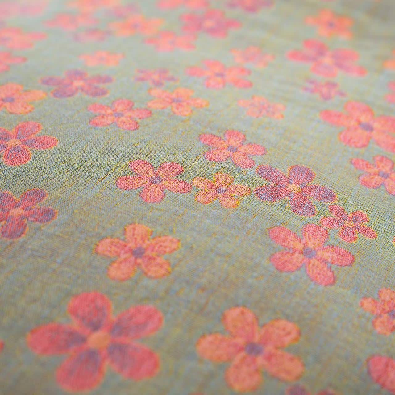 Bettwäscheset aus Baumwollgaze mit Blumenknöpfen (4-teilig)