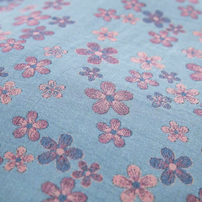 Bettwäscheset aus Baumwollgaze mit Blumenknöpfen (4-teilig)