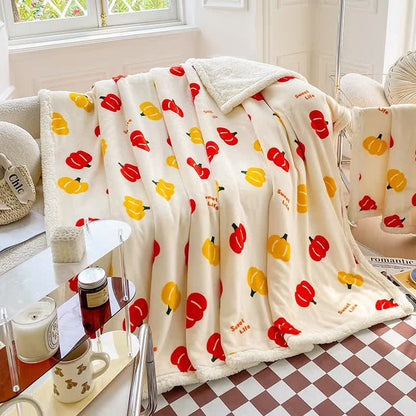 Halloween Kürbis Fleece Bettbezug Decke