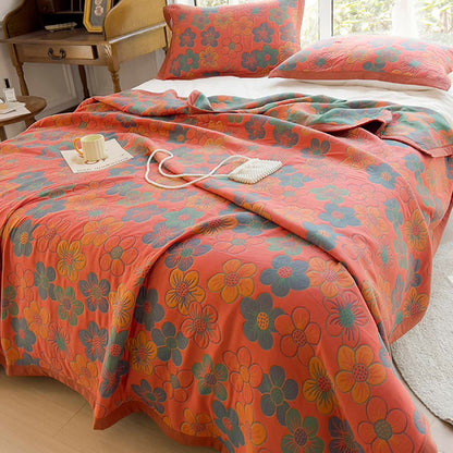 Wendesteppdecke „Splendid Flower“ aus Jacquard-Baumwolle