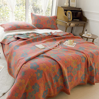 Wendesteppdecke „Splendid Flower“ aus Jacquard-Baumwolle