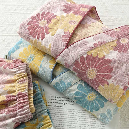 Loungewear-Set aus garngefärbtem Jacquard aus reiner Baumwolle