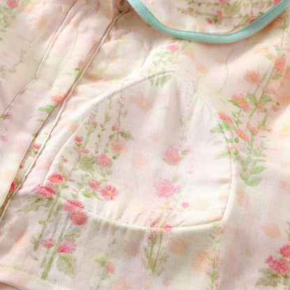 Gepolstertes Nachtwäscheset aus Bambusfaser mit Blumenmuster