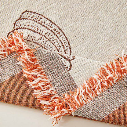 Wendbarer Chenille-Sofabezug „Kürbis“
