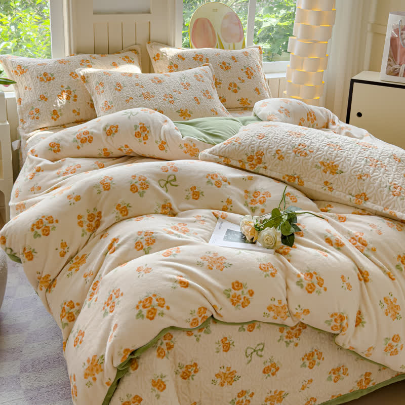Refresh Flower Warm Velvet Bettwäscheset (4-teilig)