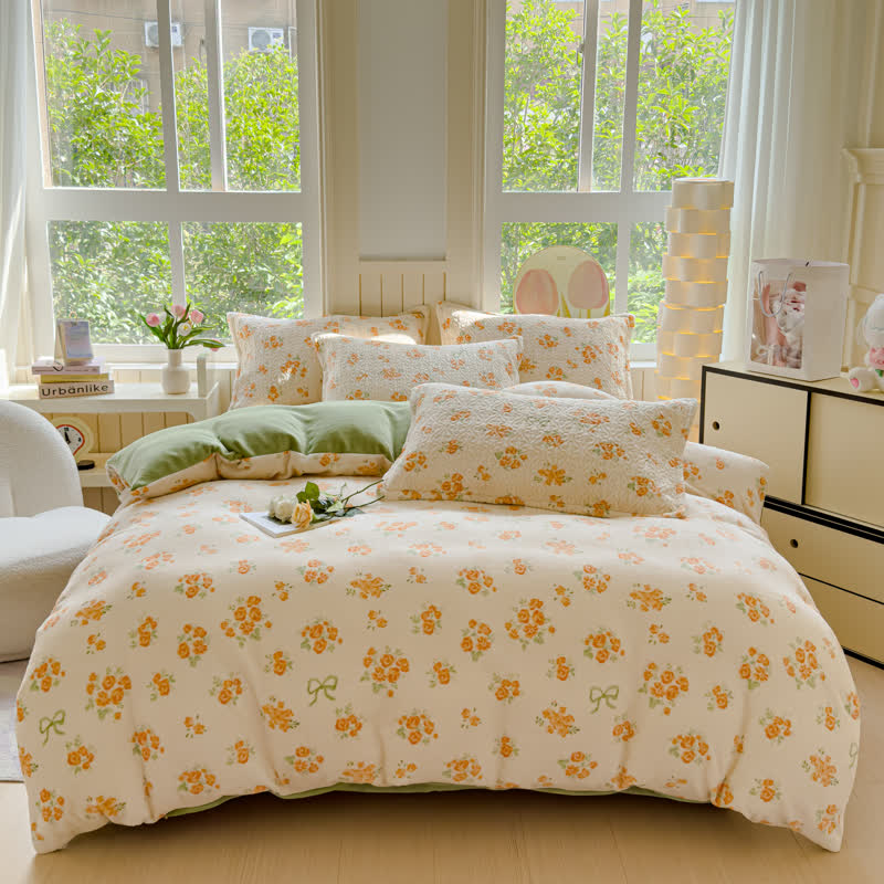 Refresh Flower Warm Velvet Bettwäscheset (4-teilig)
