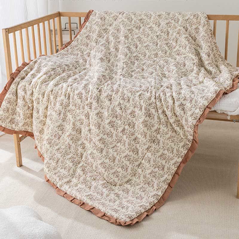 Gemütliche Babydecke aus Baumwolle im Pastoralstil
