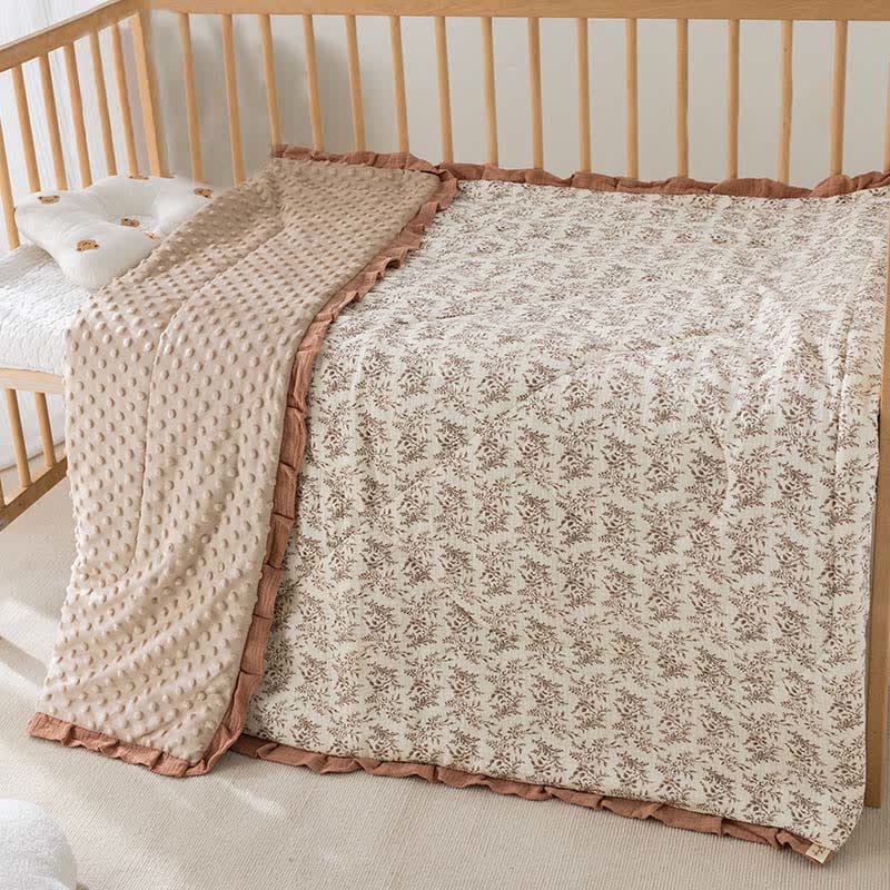 Gemütliche Babydecke aus Baumwolle im Pastoralstil