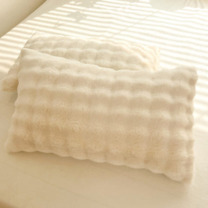 Flauschiges Fleece-Bettbezug-Bettwäscheset (4-teilig)