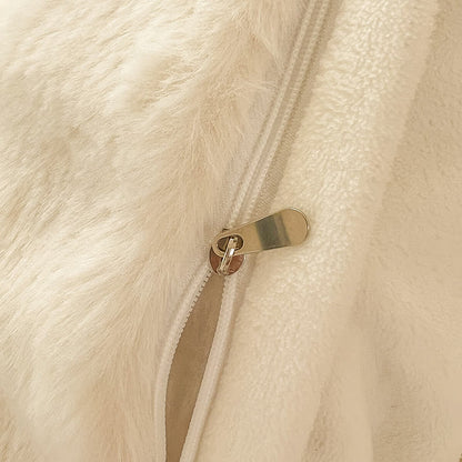 Flauschiges Fleece-Bettbezug-Bettwäscheset (4-teilig)