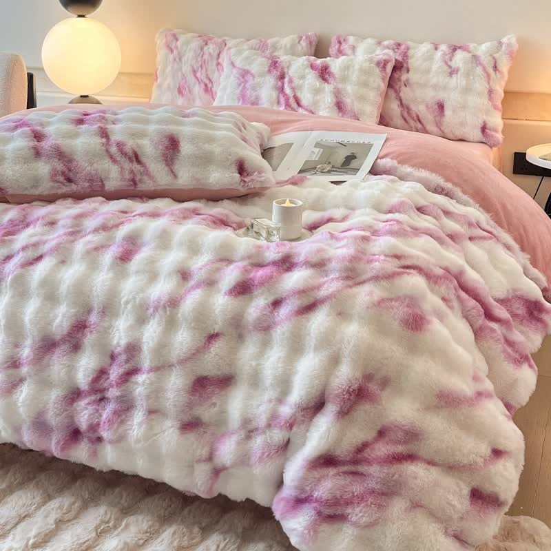 Luxuriöses Winterbettwäscheset aus Plüschfleece (4-teilig)