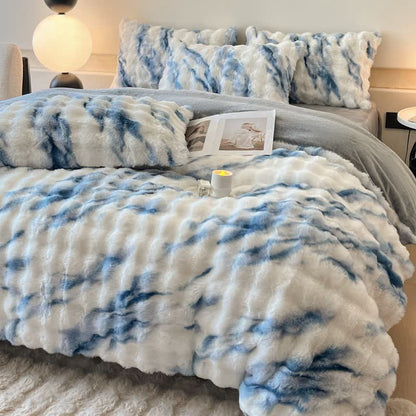 Luxuriöses Winterbettwäscheset aus Plüschfleece (4-teilig)